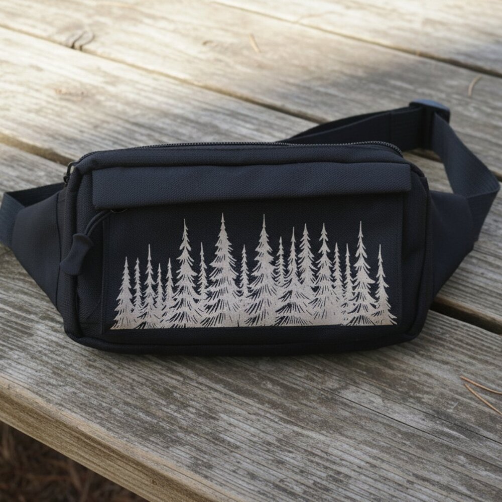 Unisex Black Active Waist Fanny Pack | Waist Bag | Adventure Crossbody